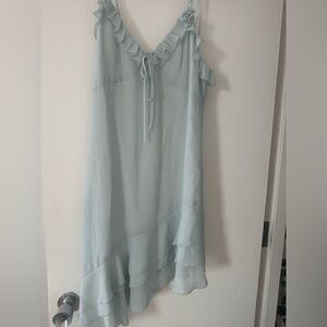 NWT Nordstrom Baby Light Blue Ruffle Dress